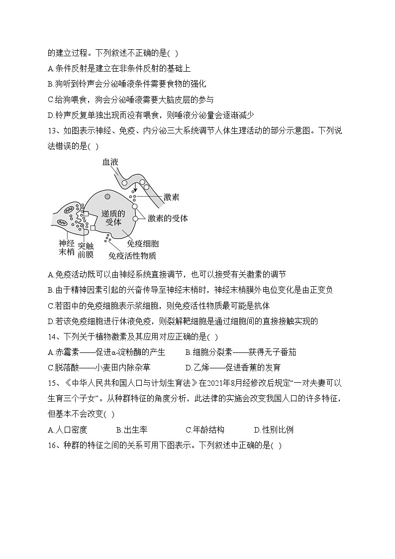 会泽县实验高级中学校2022-2023学年高二下学期月考（二）生物试卷（含答案）03