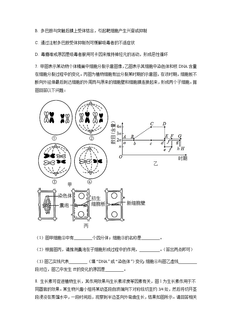 2022-2023学年黑龙江省哈尔滨市三中名校高三下学期第四次高考模拟考试理综生物含解析03