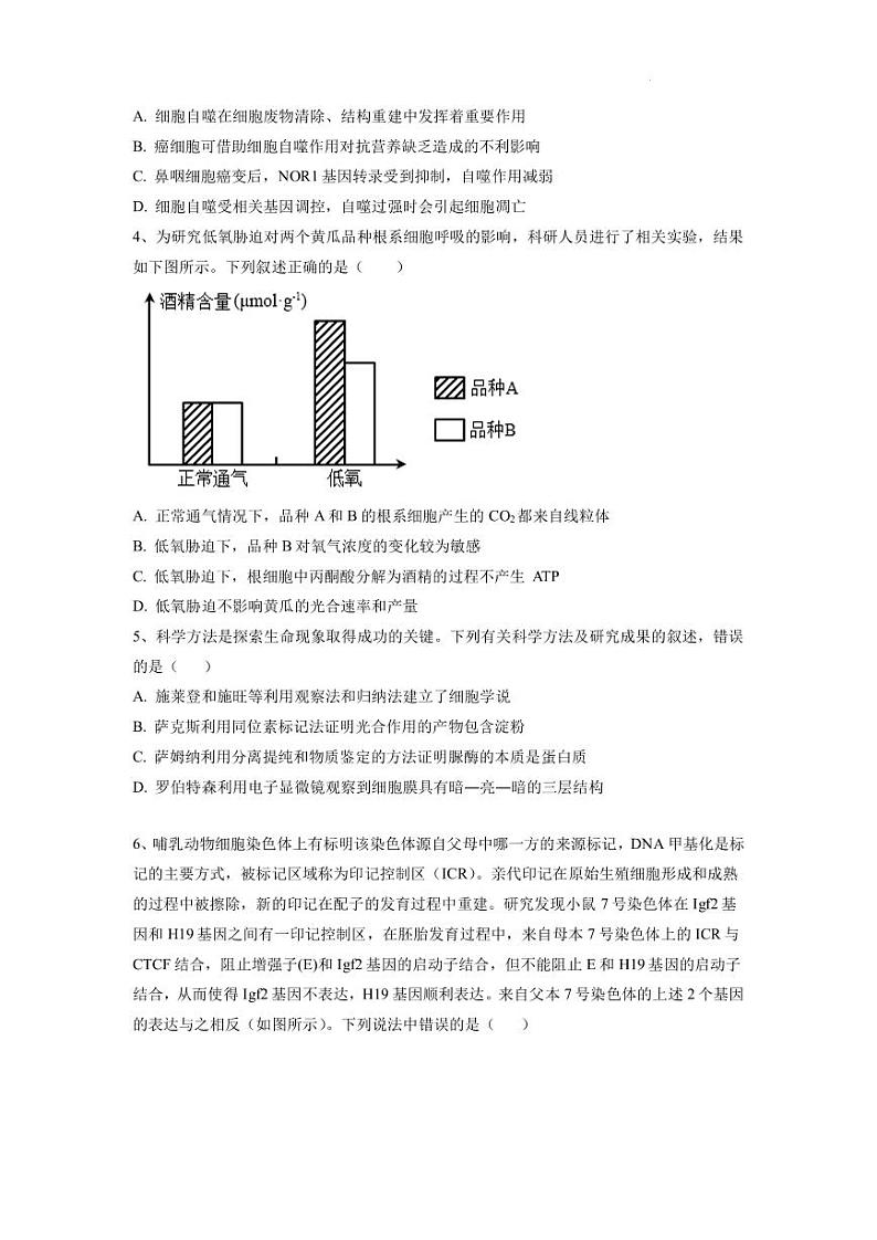 2023年高考生物考前信息必刷卷（二）（福建卷）PDF版含答案第2页