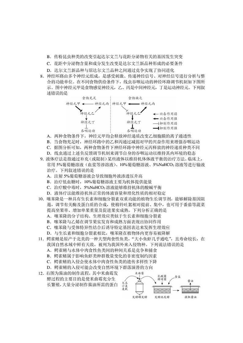 2023年4月山东日照高三校际联合考试生物试题含答案03