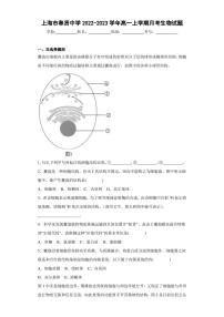 2022-2023学年上海市奉贤中学高一上学期月考生物试题（解析版）