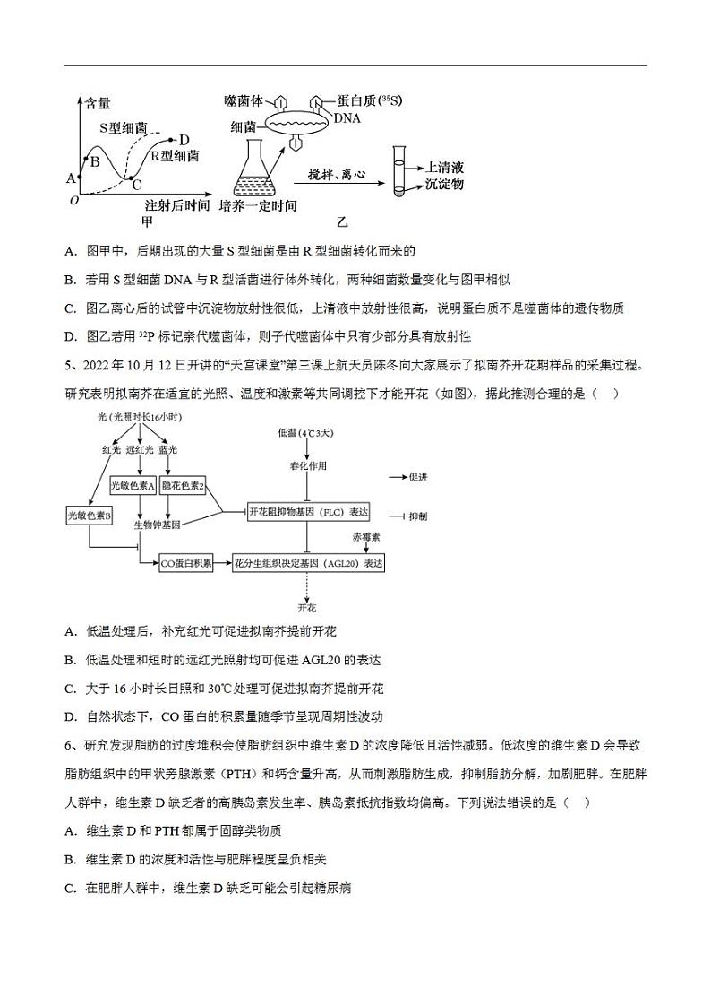 试卷03【押题演练】备战2023年高考生物全真模拟押题试卷（广东试卷）（原试卷版）02