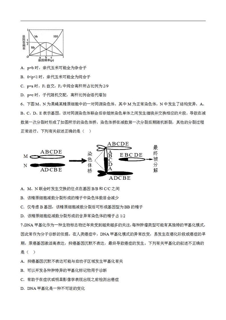 试卷03【押题演练】备战2023年高考生物全真模拟押题试卷（山东试卷）（原试卷版）03