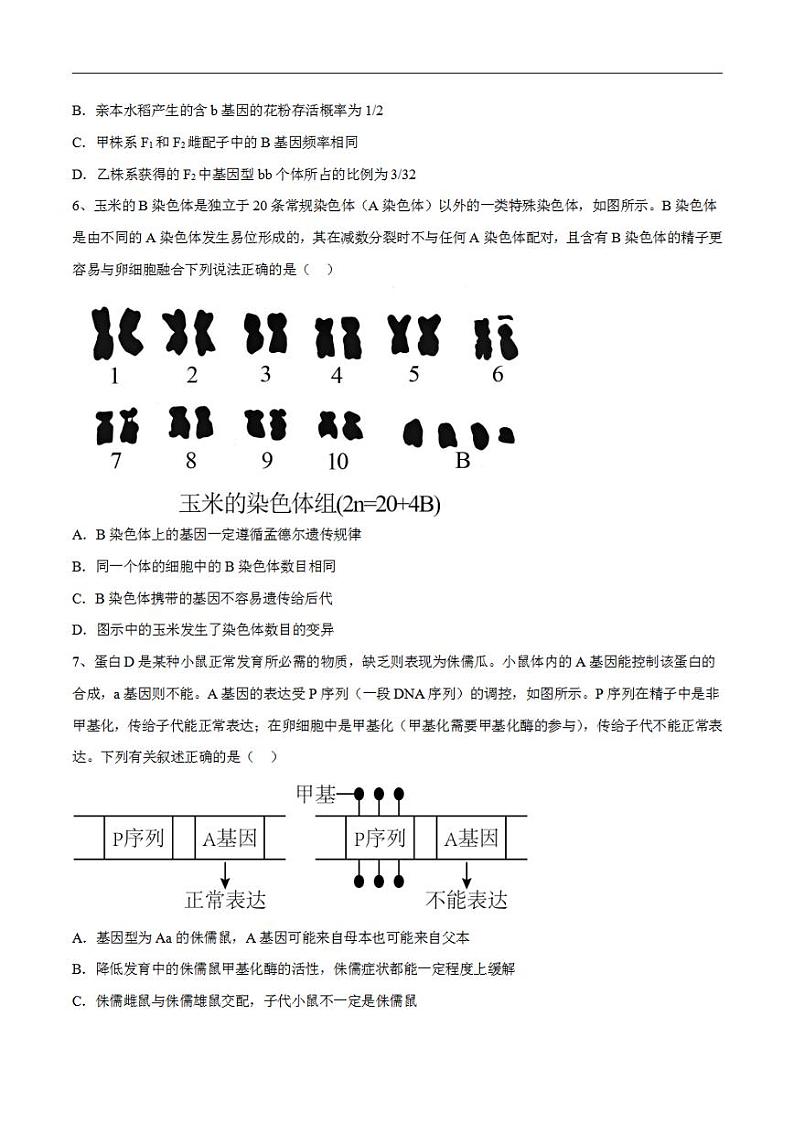 试卷04【押题演练】备战2023年高考生物全真模拟押题试卷（山东试卷）（原试卷版）03