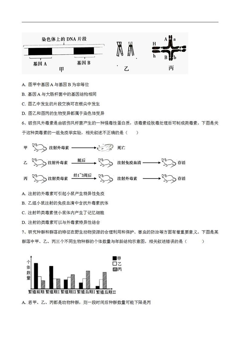 试卷05【押题演练】备战2023年高考生物全真模拟押题试卷（福建试卷）（原试卷版）03