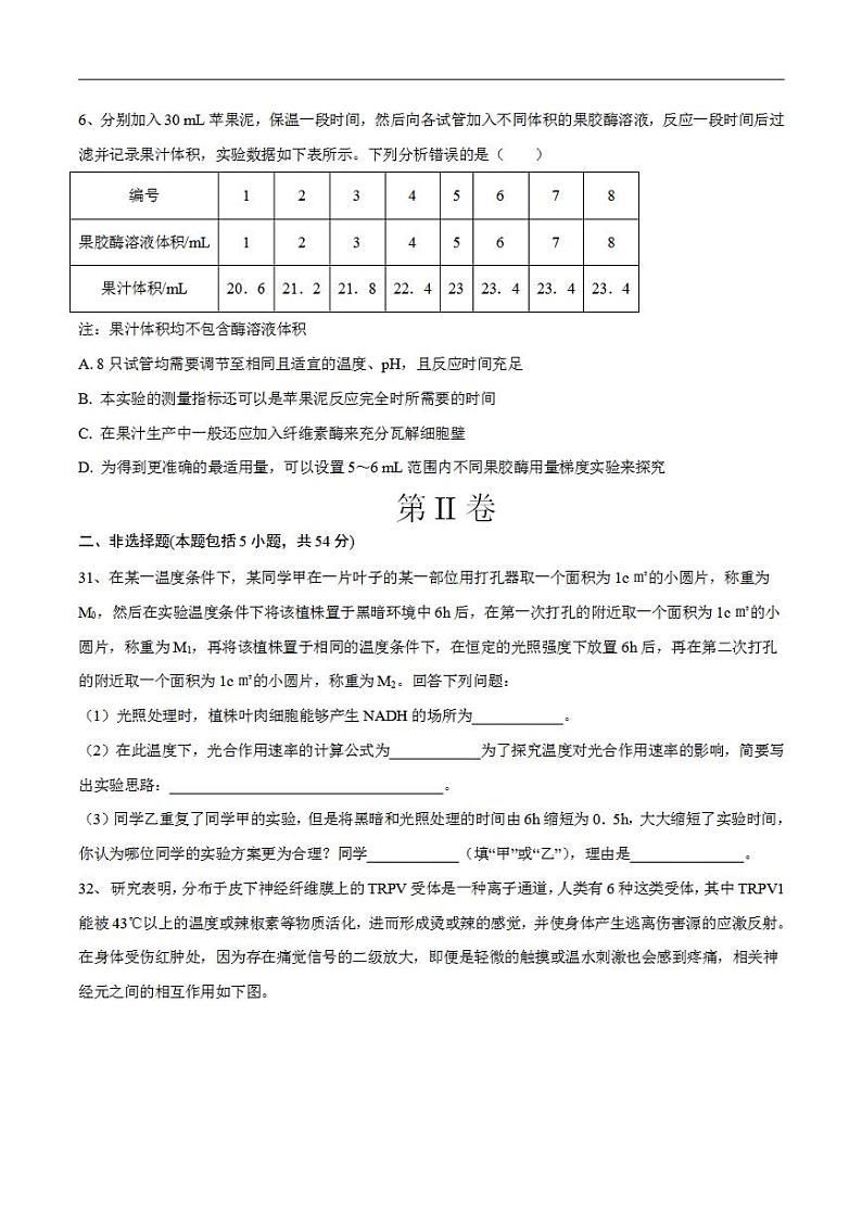 试卷05【押题演练】备战2023年高考生物全真模拟押题试卷（云南，安徽，黑龙江，山西，吉林五省通用）（原试卷版）第3页