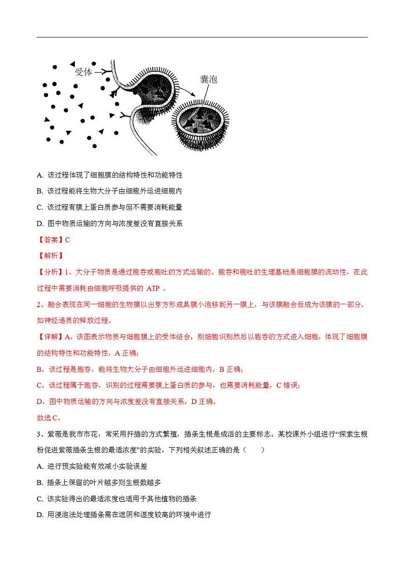 试卷01【押题演练】备战2023年高考生物全真模拟押题试卷（全国甲试卷）（解析版）02
