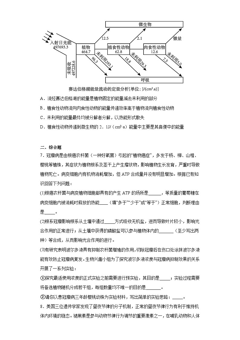 2023届安徽省安庆市二中高三5月第一次模拟考试理综生物试题（含解析）03