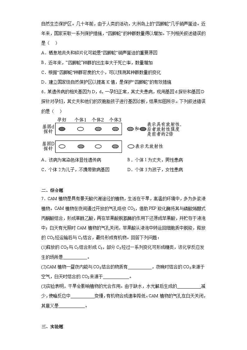 2023届吉林省通化市梅河口市五中高三模拟预测理综生物试题（含解析）02