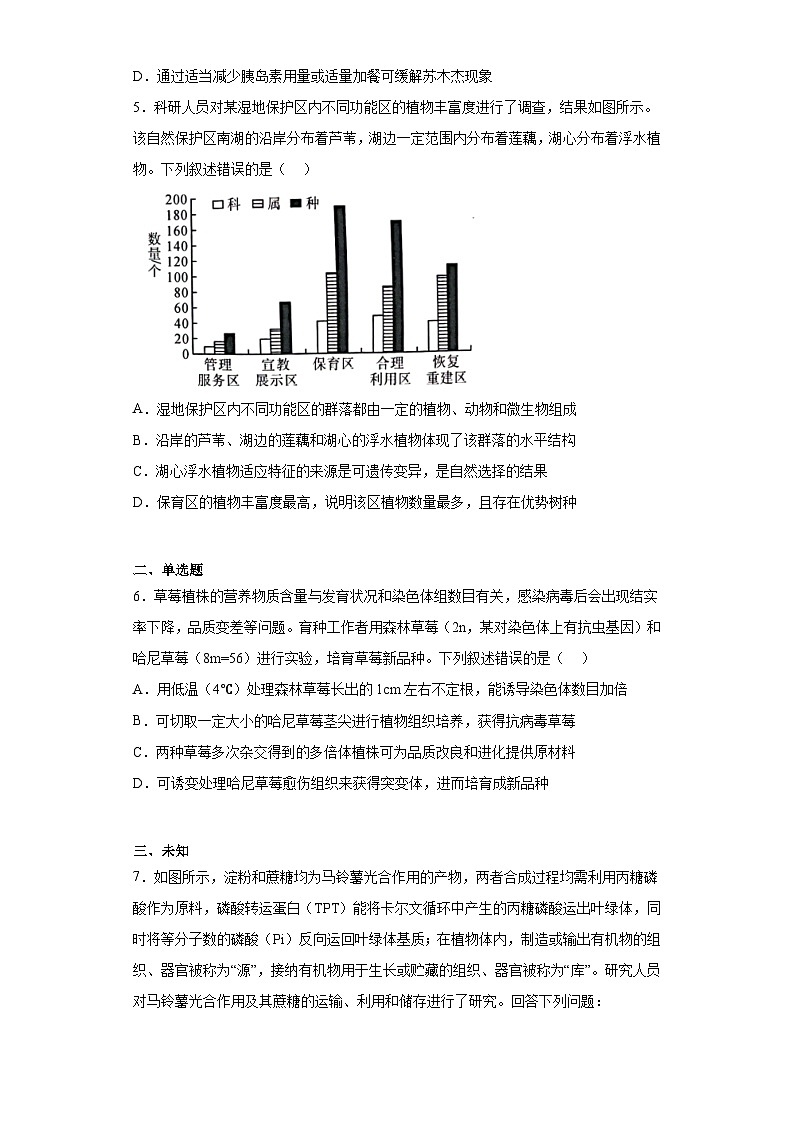 2023届黑龙江省市齐齐哈尔市市高三三模理综生物试题（无答案）02