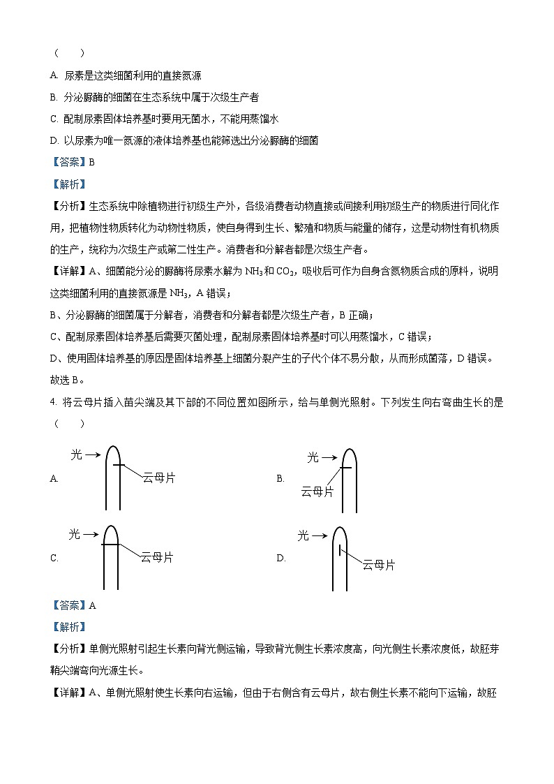 浙江省金华市东阳市2023届高三生物模拟考试试题（Word版附解析）02