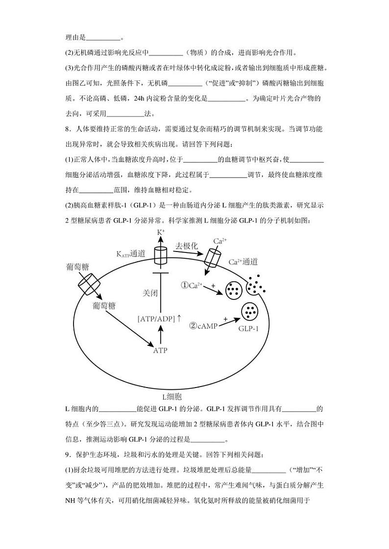 吉林省长春市东北师范大学附中2022-2023学年高三下学期第二次模拟考试理综生物试题（含答案解析）03