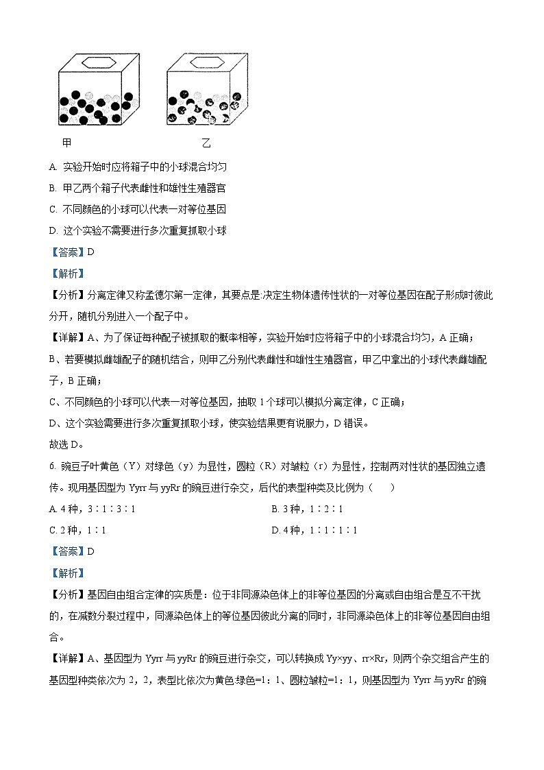 山西省太原市2022-2023学年高一生物下学期期中试题（Word版附解析）第3页
