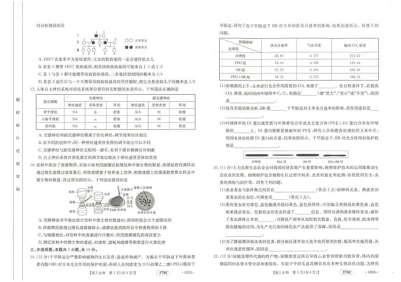 2023河北金太阳高三5月联考生物试题及答案（578C）第3页