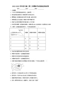 2022-2023学年四川高三第三次模拟考试理综生物试卷（含解析）