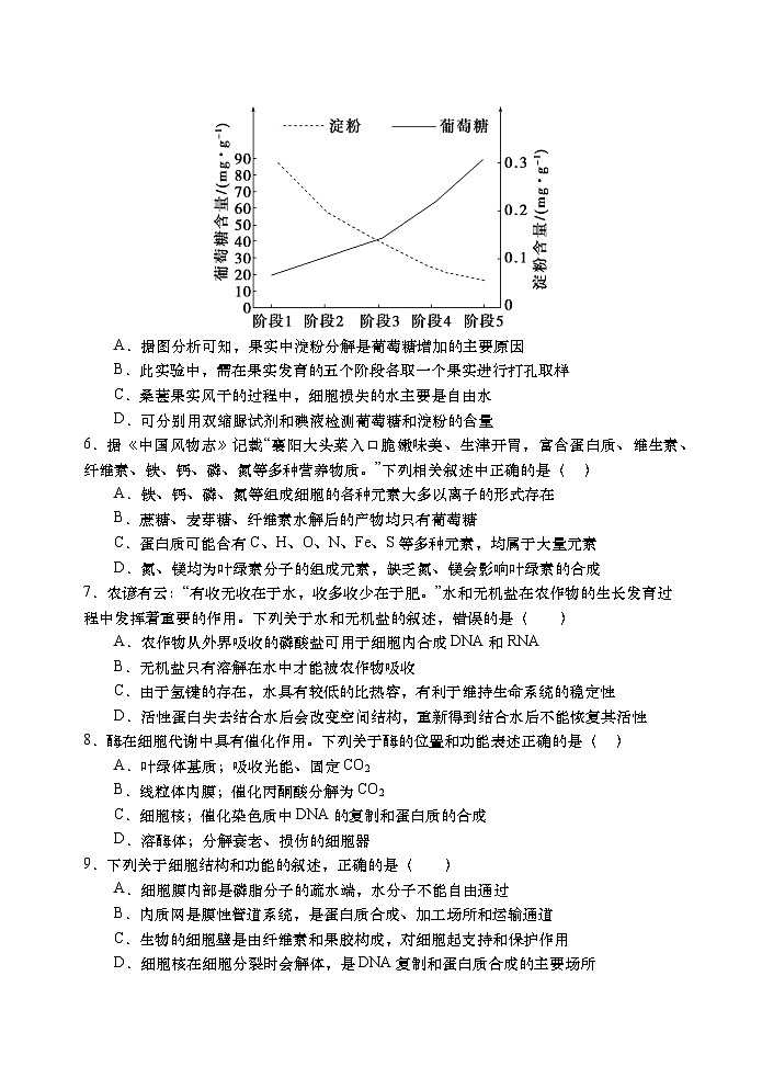 河南省镇平县第一高级中学2022-2023学年高二下学期5月月考生物试题及答案第2页