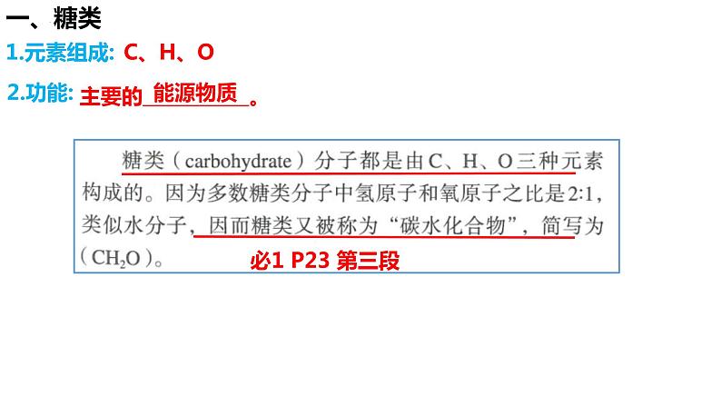 2023届高三生物复习课件 糖类和脂质的种类和作用第3页