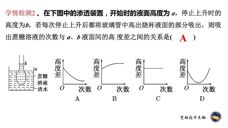 2023届高三生物复习课件物质跨膜运输07