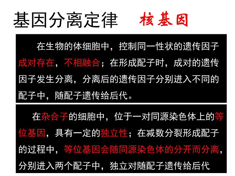 2023届高三二轮复习生物：遗传学原理及相关基础知识课件06