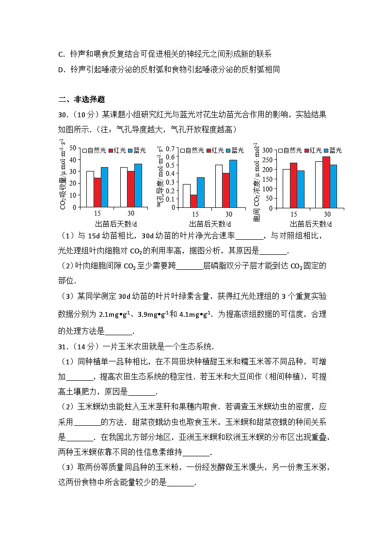2014年安徽省高考生物试卷第3页