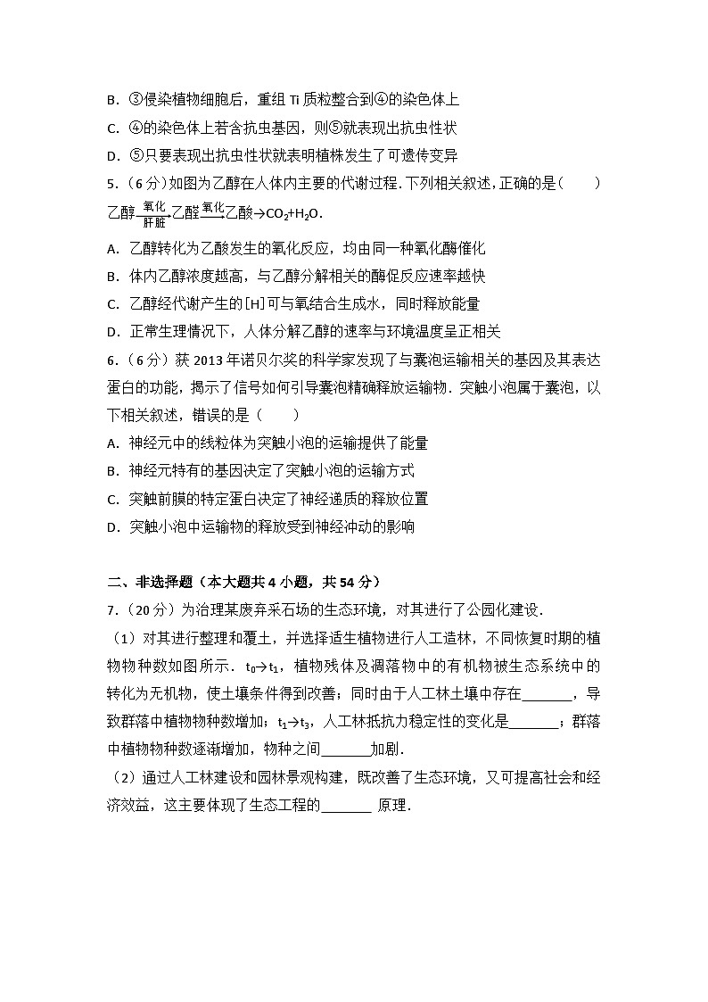 2014年重庆市高考生物试卷第2页