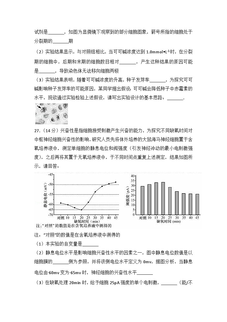 2015年福建省高考生物试卷第3页