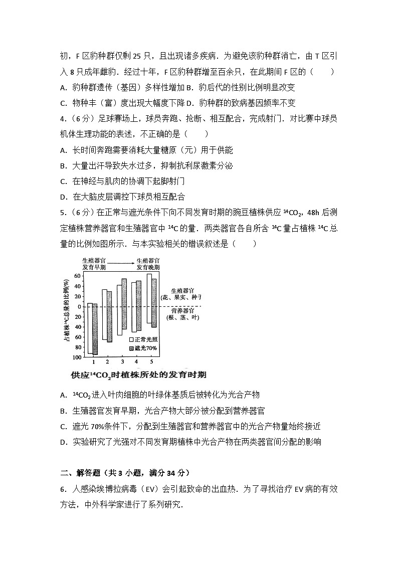 2016年北京市高考生物试卷第2页