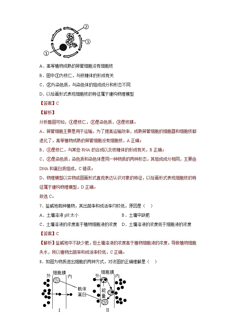 2022年12月山东省普通高中学业水平合格性考试生物模拟卷（三）（解析版）第3页