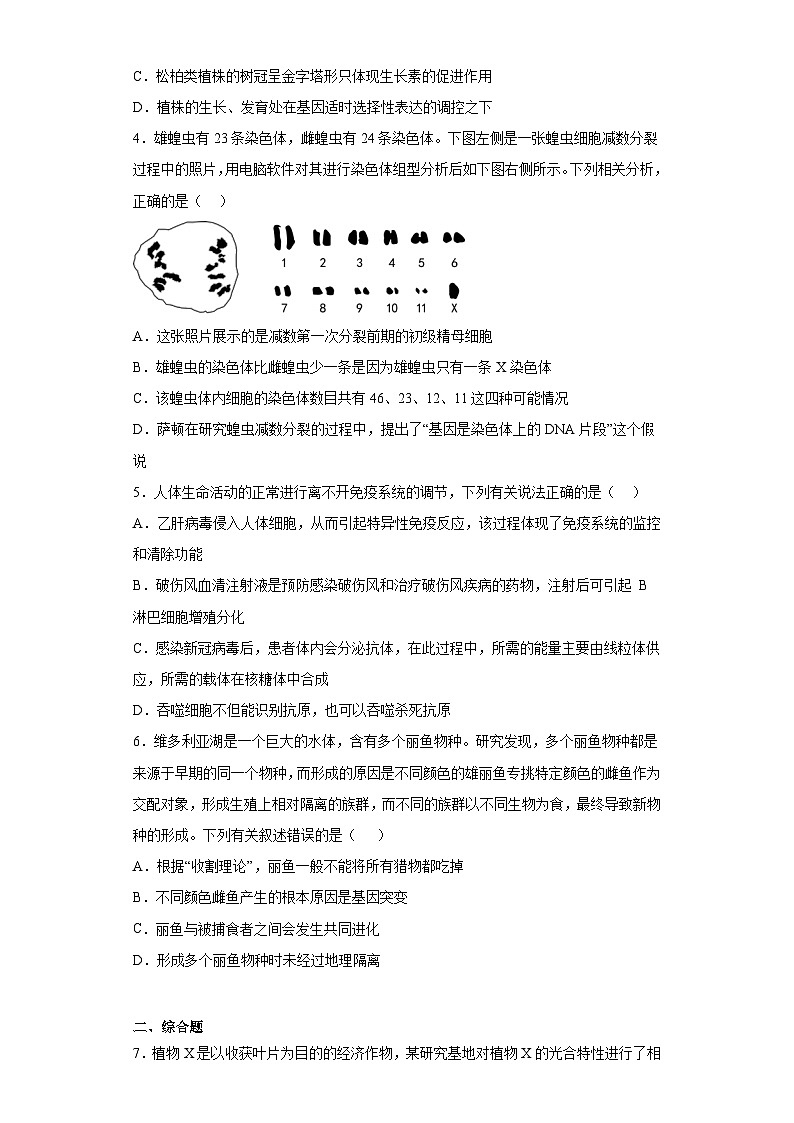 2023届宁夏回族自治区石嘴山市高三第六次模拟理综生物试题（含解析）第2页