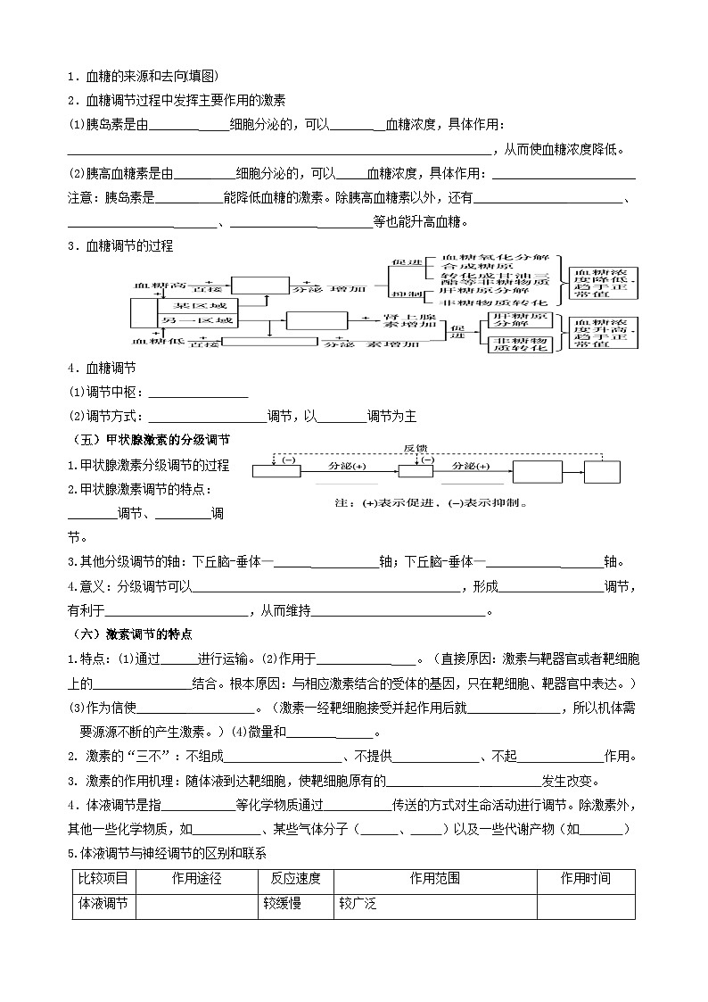 2024届高考生物一轮复习 体液调节导学案第3页