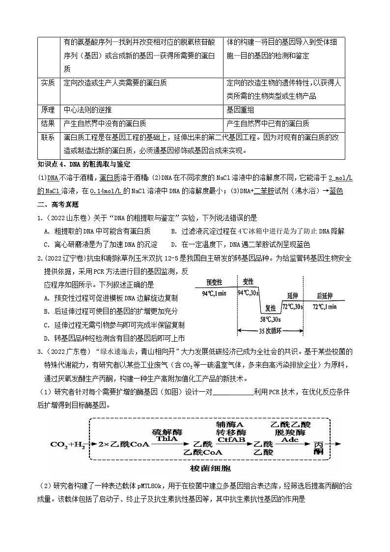 2024届高三生物一轮复习 基因工程导学案第3页