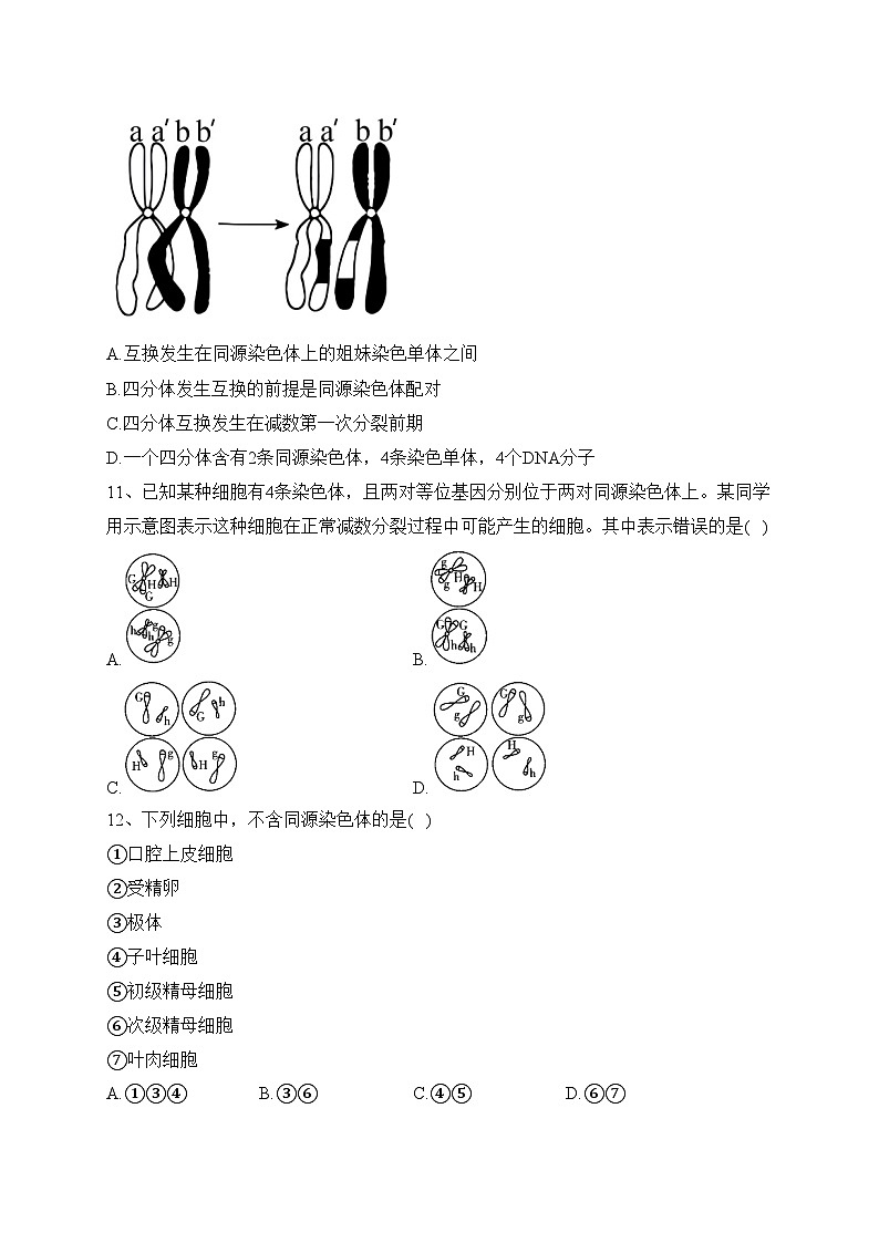 天津市三校2022-2023学年高一下学期期中考试生物试卷（含答案）03