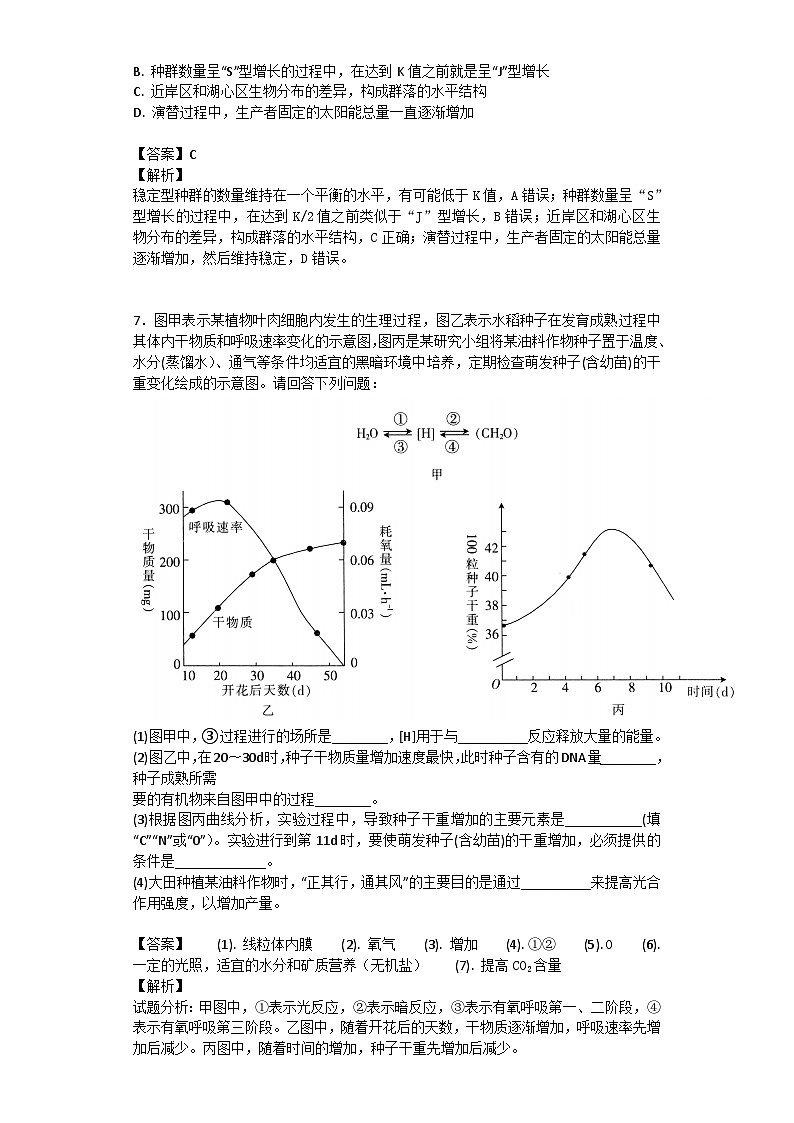 2017届河北省衡水中学高三上学期第七次调研测试理综生物试卷（带解析）第3页