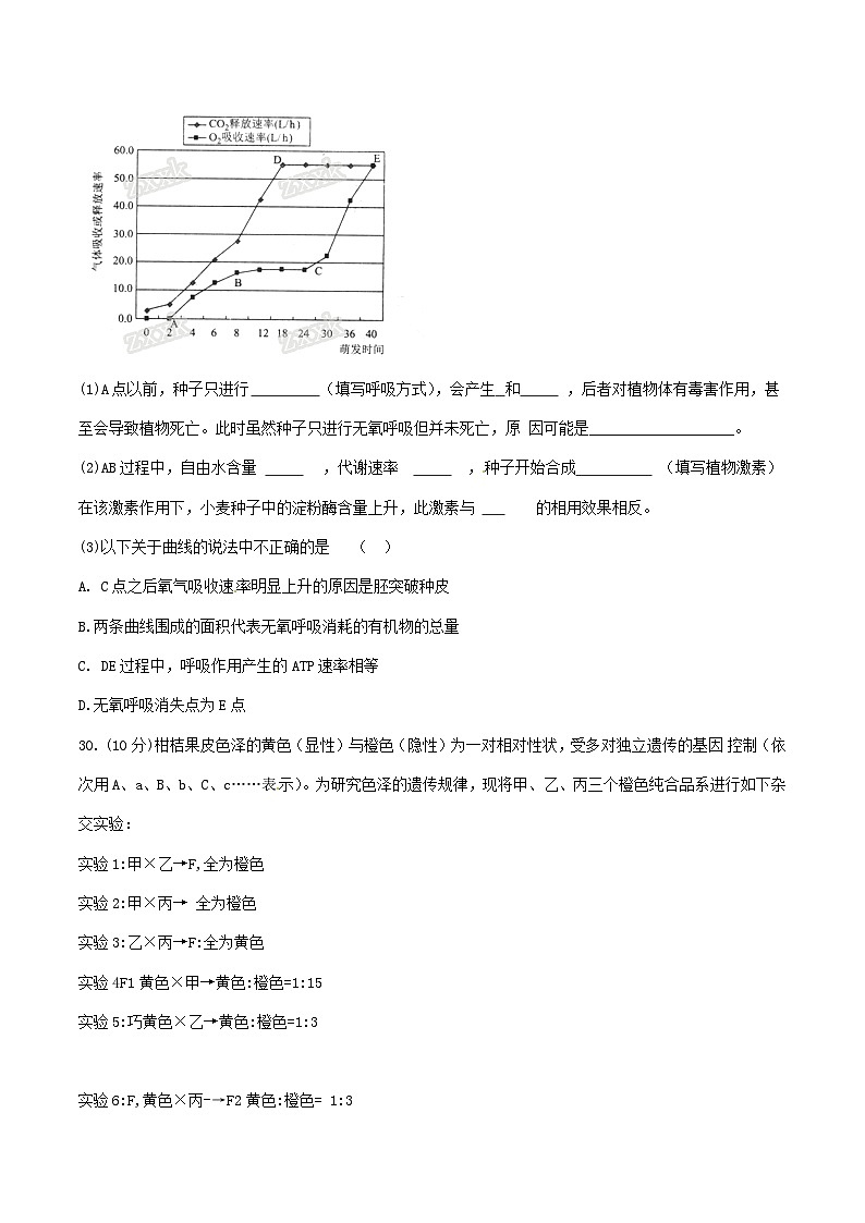 精品解析：【全国百强校首发】河北省衡水中学2016届高三上学期第六次调研考试生物试题解析（原卷版）第3页