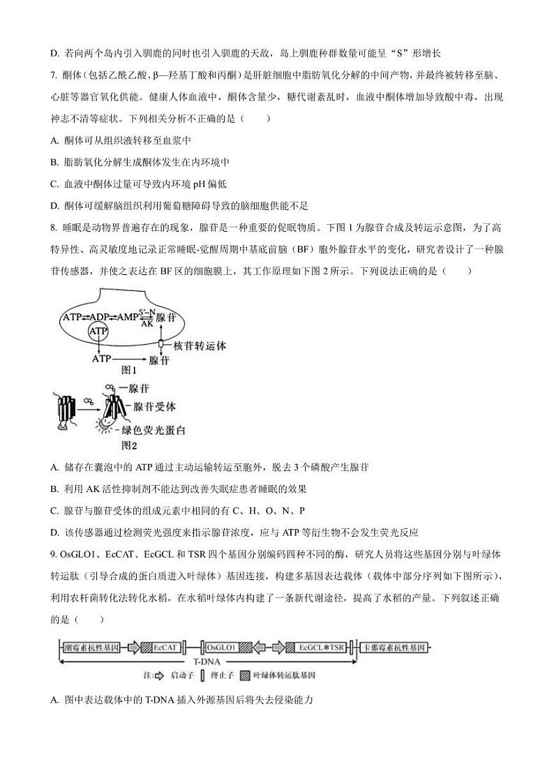 2023届天津市河东区高三二模生物试题（PDF版）03