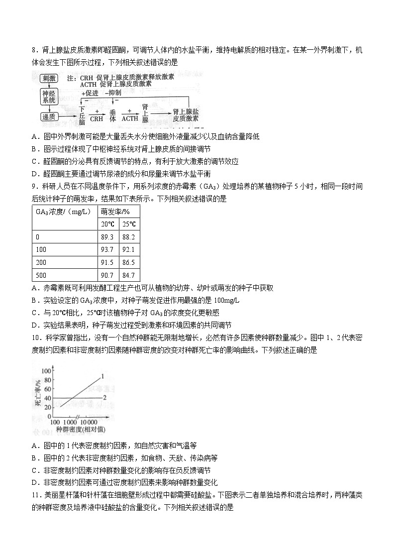 2023届山东省实验中学高三二模生物试题第3页