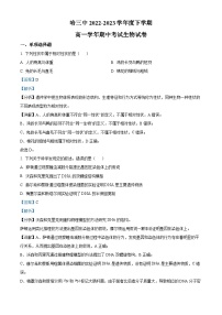 精品解析：黑龙江省哈尔滨市三中2022-2023学年高一下学期期中生物试题（解析版）