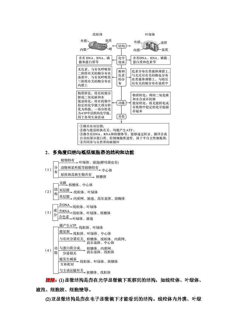 高考生物总复习第2单元第5课细胞器之间的分工合作学案03