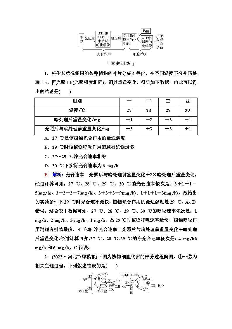高考生物总复习第3单元高频考点进阶课1光合作用与细胞呼吸的综合应用学案第3页