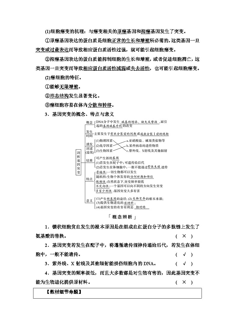 高考生物总复习第7单元第20课基因突变和基因重组学案第2页