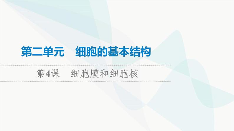 高考生物总复习第2单元第4课细胞膜和细胞核课件01