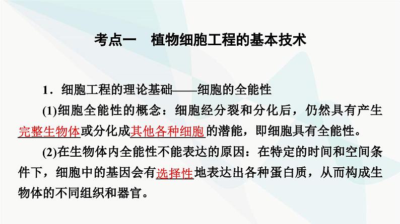 高考生物总复习第10单元第37课植物细胞工程课件04