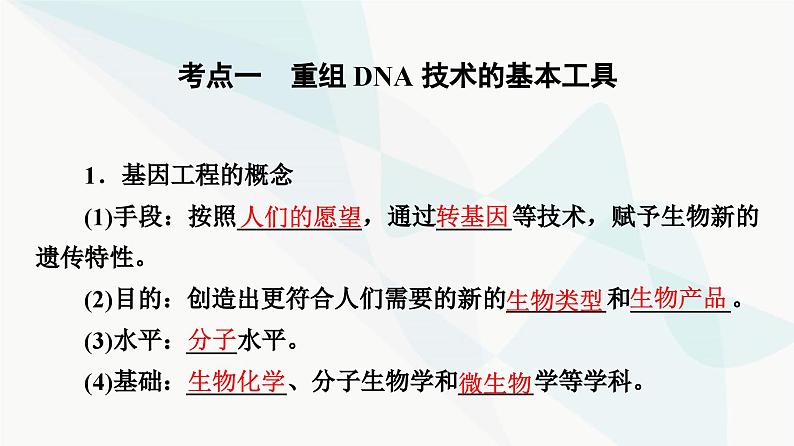 高考生物总复习第10单元第40课基因工程课件04