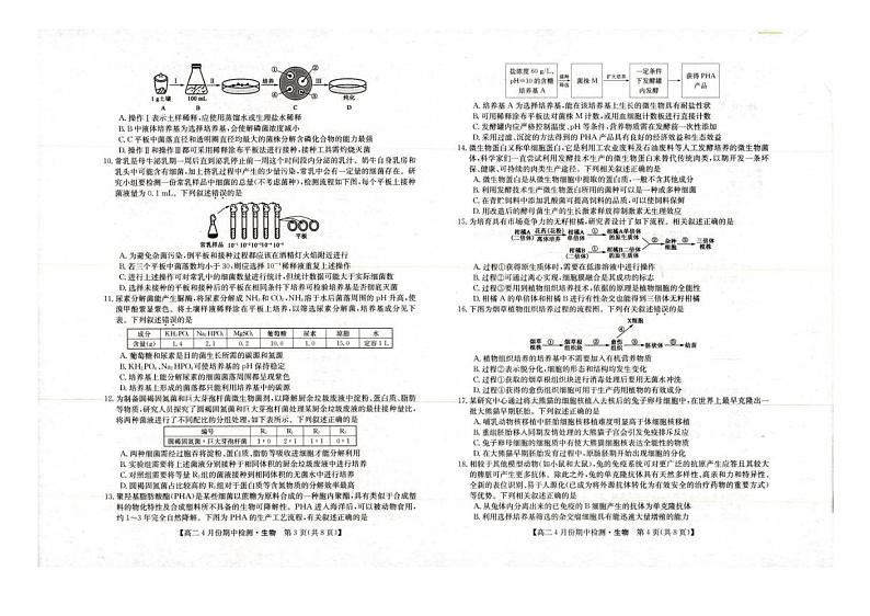 山西省运城市教育发展联盟2022-2023年度高二4月份期中检测生物试题第2页