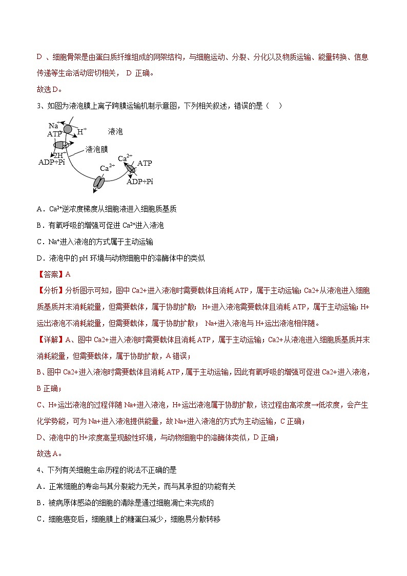卷02-【冲刺抢分】2023年高考生物临考压轴卷（江苏卷）（解析版）02