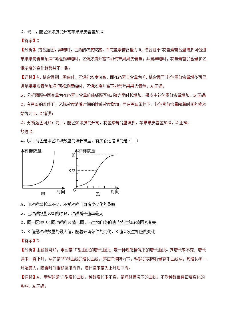 卷02-【冲刺抢分】2023年高考生物临考压轴卷（云南，安徽，黑龙江，山西，吉林五省通用）（解析版）03