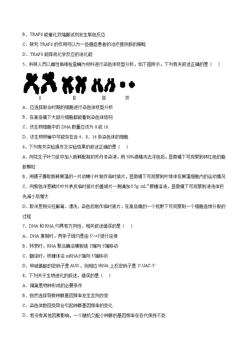 卷05-【冲刺抢分】2023年高考生物临考压轴卷（江苏卷）（原卷版）第2页
