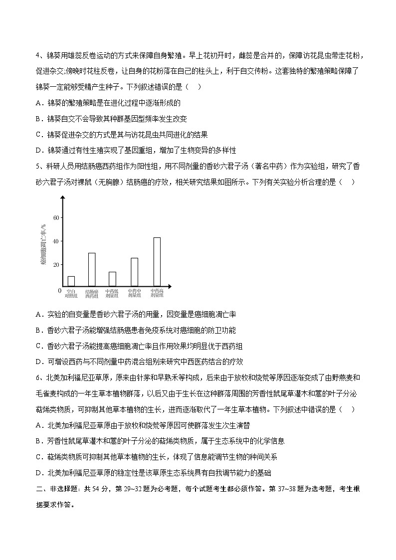 卷05-【冲刺抢分】2023年高考生物临考压轴卷（全国乙卷）（原卷版）第2页