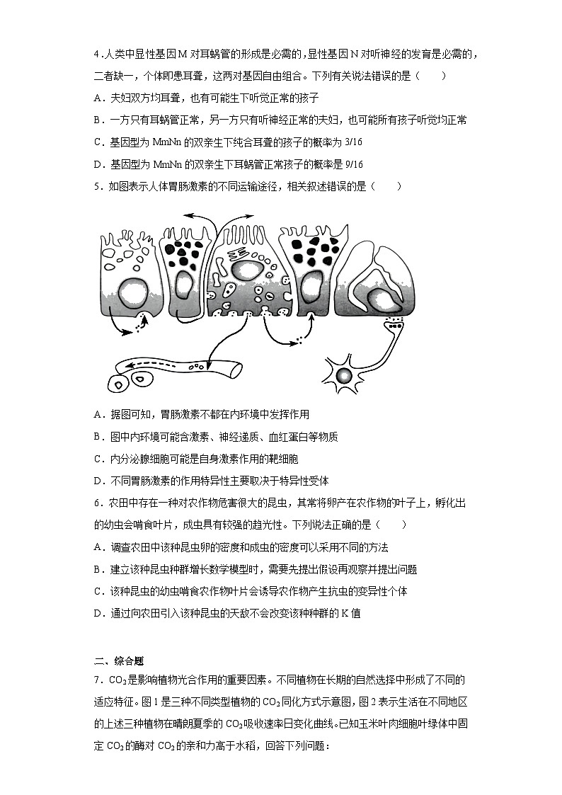 2023届河南郑州外国语学校高三全真模拟卷理综五生物试题（含解析）第2页