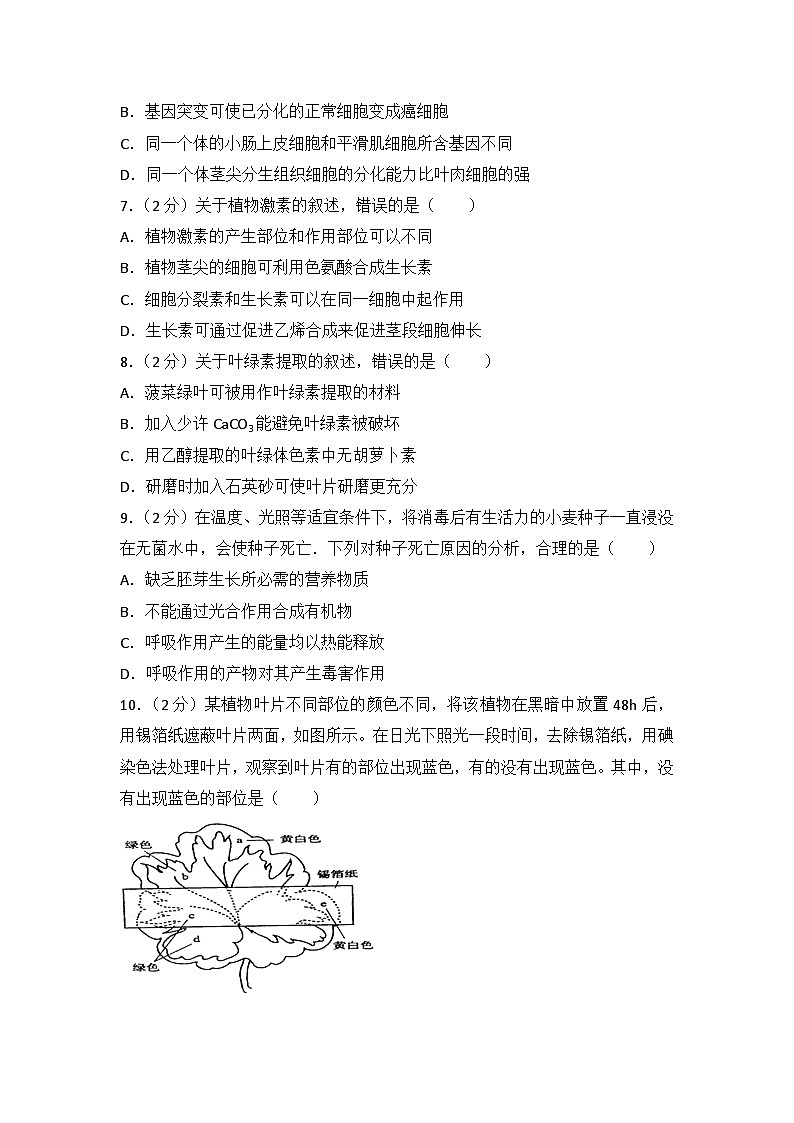 2013年海南省高考生物试卷02